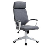 Silla con Espaldar Alto Gris Blanco con Reposa Cabeza