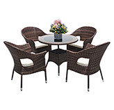 Comedor de Patio Wengue 5 Piezas