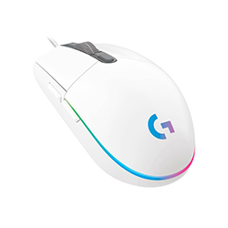 Mouse Logitech Alambrico Gamer G203 Lightsync Rgb Usb Blanco