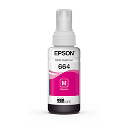 Botella De Tinta Epson T664 Magenta 70Ml - L220,L380,L395,L355,L375,L495,L555,L575,L565,L1455,L655,L