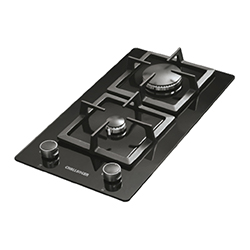 Cocina a Gas SQ 6730 2 Quemadores Cristal Templado 30cm Challenger 