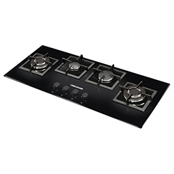 Cocina Gas  SQ 6797 4 Quemadores Cristal Templado Challenger