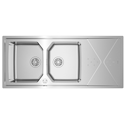 Lavadero BROOKLYN 80 M-XP 2 Cubetas y 1 Escurridor Reversible 116x50cm Teka