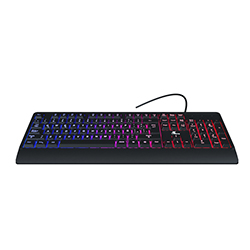 TECLADO XTECH ALAMBRICO GAMER CABALLERO LUZ LED MULTICOLOR USB