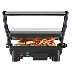 Sandwichera Panini 3 en 1-2 Rebanadas Antiadherente 1000w Acero Inoxidable Chefman