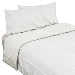 Cubrecama Crepe Blanco Queen