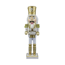 Cascanuez Soldado Oro Blanco 50cm