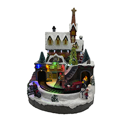 Pueblo Navideño con Luz Led 23x23.5x31cmcm