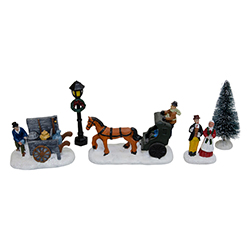 Adornos para Pueblo Navideño 5 Piezas