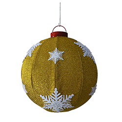 Bola Dorada de Navidad con Luces 60cm