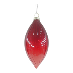 Bola Gota Colgante de Vidrio Roja 6.2x13.3cm