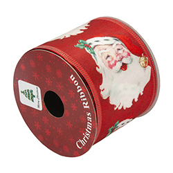 Cinta Navideña Rojo Santa 2.1/2"x10YDS