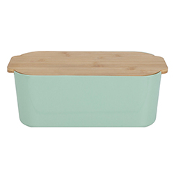 Panera Menta con Tapa Bambú 33x18.5x12cm