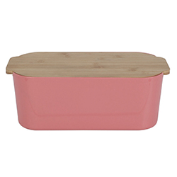 Panera Rosa con Tapa Bambú 