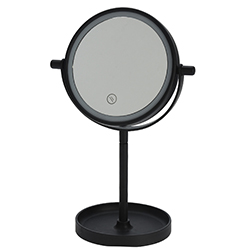 Espejo Negro de Mesa con Luz Led  Eleganza 