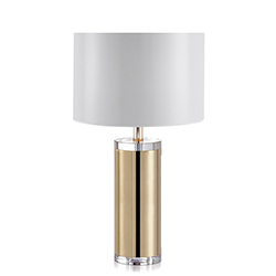 Lámpara de Mesa Batts Mármol Gris Dorado 38x64cm 1xE27 Eurolight
