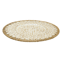 Porta Plato Muine Nacar con Borde 35cm