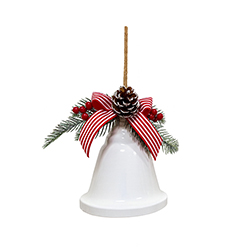 Campana Colgante Blanca Jingle Bell Rock 17cm