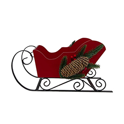 Trineo de Santa Rojo con Pinon 