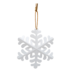 Copo de Nieve Colgante Blanco 13X1X13