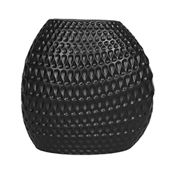 Florero Darpa Cerámica 25cm Negro