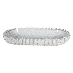 Bandeja Jelly Cerámica 13x27cm Beige