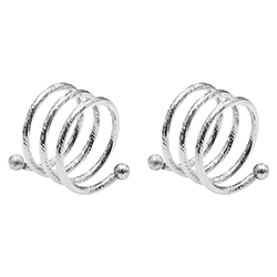 Porta Servilleta Silver Set de 2 Unidades