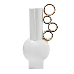 Florero Muse White Gold 40cm