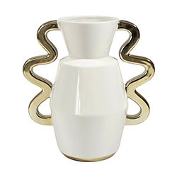 Florero Muse White Gold 27.5cm