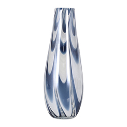 Florero Ostravia de Vidrio Azul 13.5x37cm