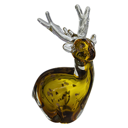 Adorno Venado de Vidrio 10.5x14.5x22cm