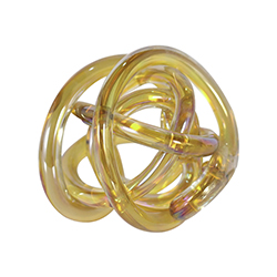 Adorno Nudo de Vidrio Amber 12cm
