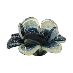 Adorno Flor de Vidrio Azul 10x5cm