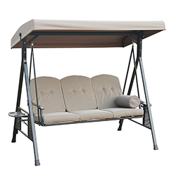 Gazebo con Silla Mecedora Reclinable Beige