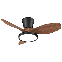 Ventilador de Techo con Lámpara Baily Walnut 32
