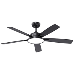 Ventilador de Techo con Lámpara Negra 52