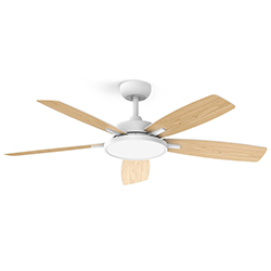 Ventilador de Techo con Lámpara Blanco 52