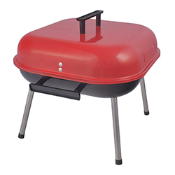 Parrilla de Mesa con Tapa Roja 37x37x33cm