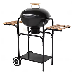 Parrilla con Tapa y Laterales de Madera 106x47x95cm
