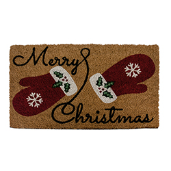 Alfombra Merry Christmas con Guantes 45X75cm