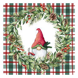 Servilletas Xmas Check 24X24cm