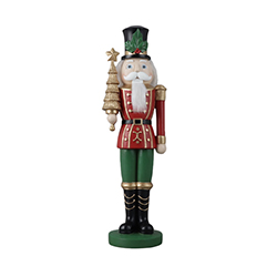 Cascanuez con Arbol de Oro Navideño 4.53X3.74X14.96cm