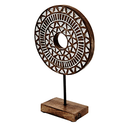 Adorno Mandalas de Madera con Base
