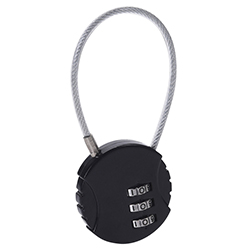 Candado para Maleta Cable 9cm Negro