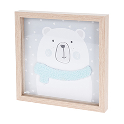Cuadro Decorativo Ninos Celeste 20x20cm