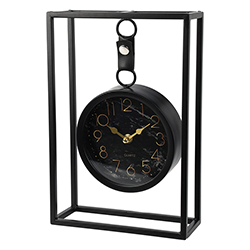 Reloj de Mesa Tower Negro con Dorado