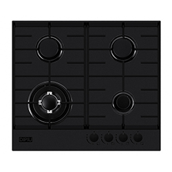 Cocina a Gas con 3 Quemadores + 1 Triple Llama 58x51cm Dipiu 