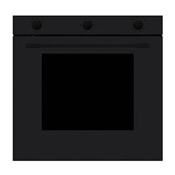 Horno a Gas Convección 90L Black Glass Mate Dipiu