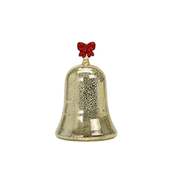 Campana de Vidrío con Lazo con Luz 12x19cm 