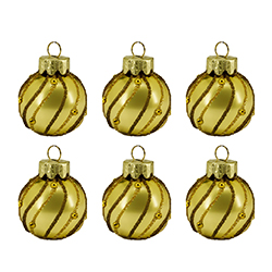 Bolas de Vidrio Oro X6 4cm 